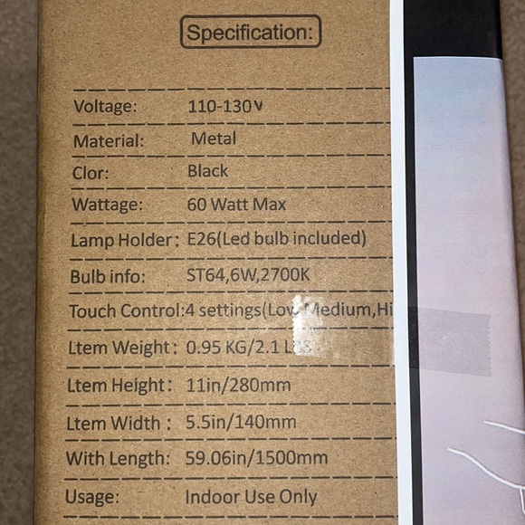 Rayinight Bedside Table Lamp Brand New Never Opened in Original Box - Picture 4 of 5